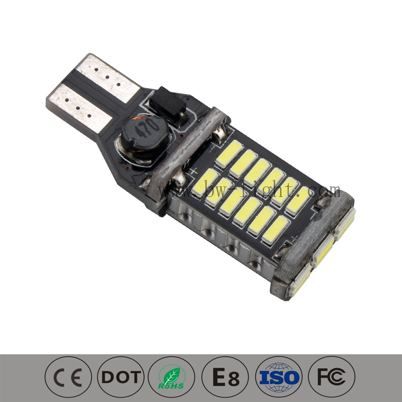 T15 CANBUSエラーなし非常に超明るい光LED貨物電球 