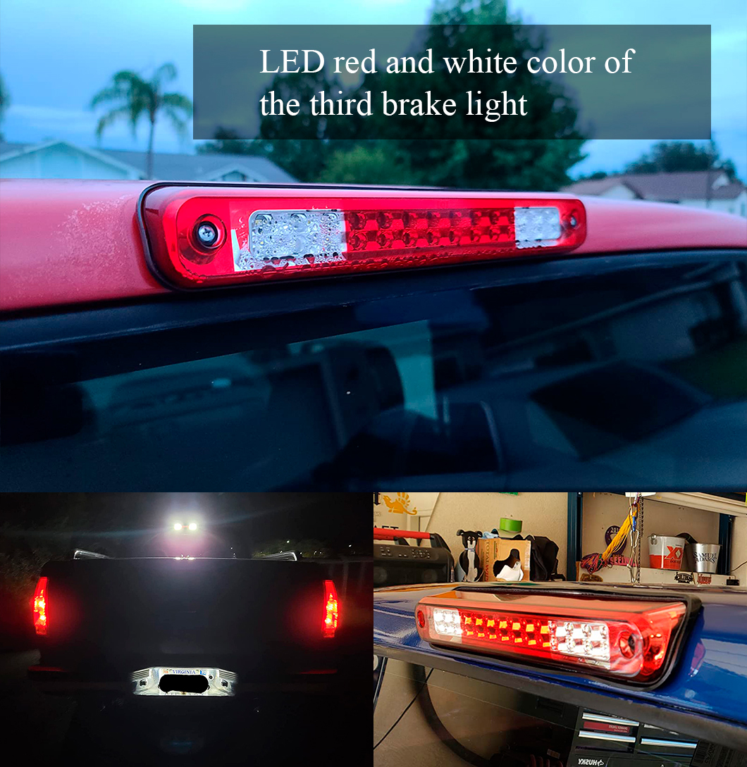 シボレーシルバラードとGMCのホワイト&レッドLED 3番目の3番目のブレーキライト 