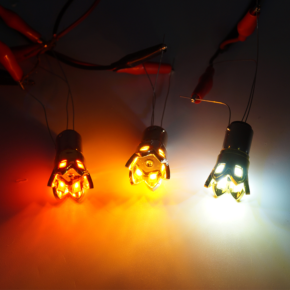 新しい1157 1156 LEDカーは、二重側発光で電球を逆転させます