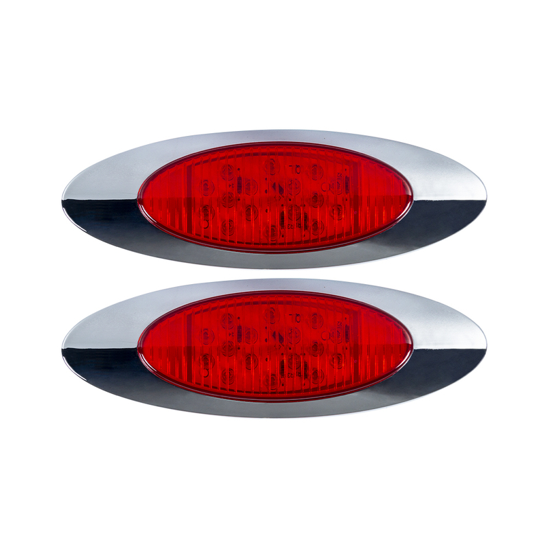 赤|楕円形| LEDサイドマーカーライト|